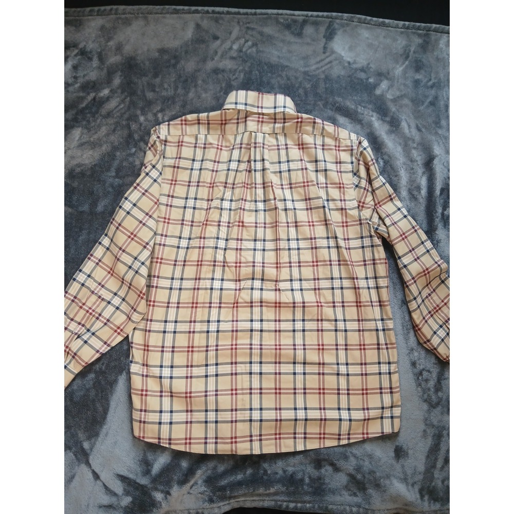 Brooks Brothers Regent Fit Button‎ Down Shirt Mens LARGE beige squared - Picture 4 of 10